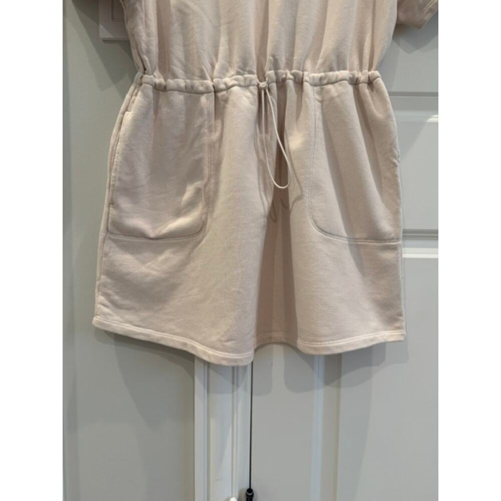 UGG Anisha French Terry Drawstring Waist Pocket Dress Small Cream Beige - Picture 9 of 13